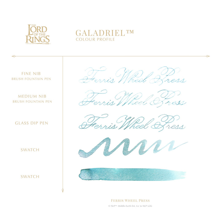 The Bijou Fountain Pen & Ink Set The Lord of the Rings 25th Anniversary Collection Galadriel
