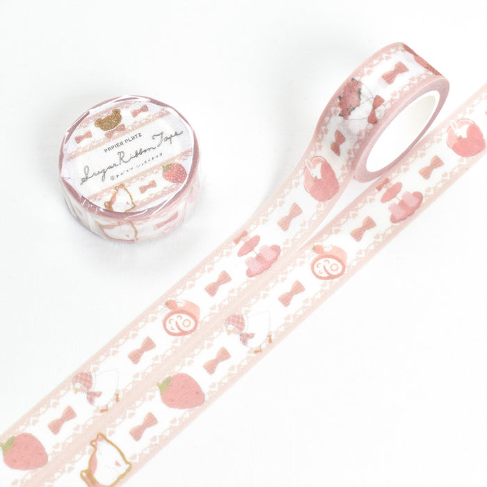 トビマツショウイチロウ マスキングテープ シュガーリボンテープ pink favorite