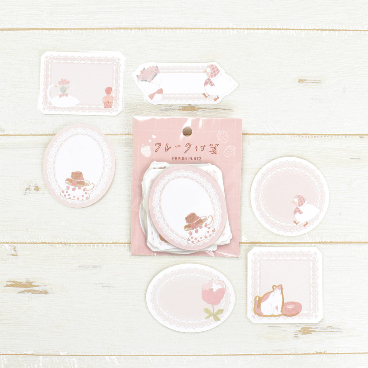 トビマツショウイチロウ フレーク付箋 pink favorite