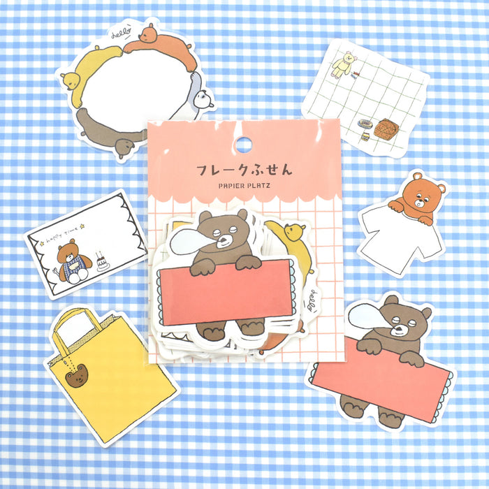 Nico-Recipe フレーク付箋 クマさんだらけ
