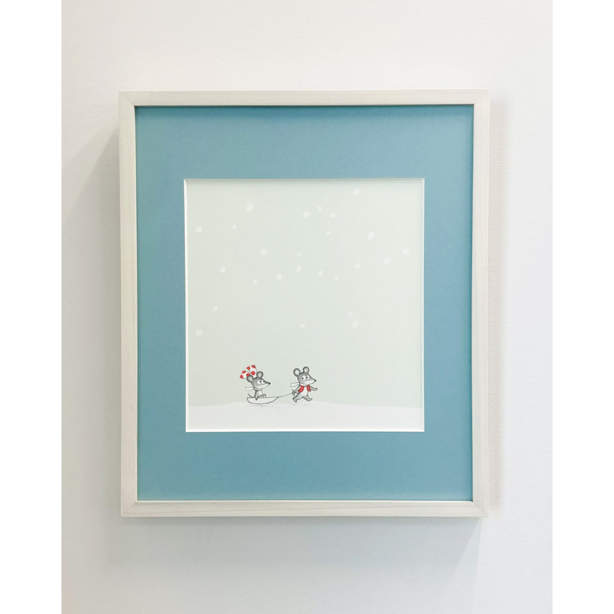 額装画】『ねずみくんとゆきだるま』15ページより | 八文字屋OnlineStore