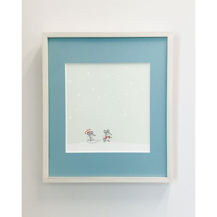 【額装画】『ねずみくんとゆきだるま』15ページより - 八文字屋OnlineStore