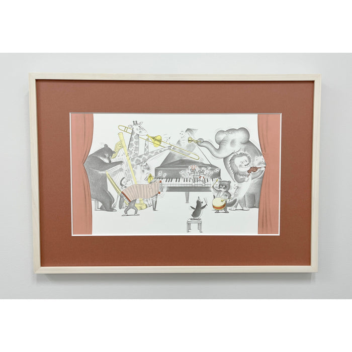 【額装画】『ねずみくんとおんがくかい』30－31ページより - 八文字屋OnlineStore