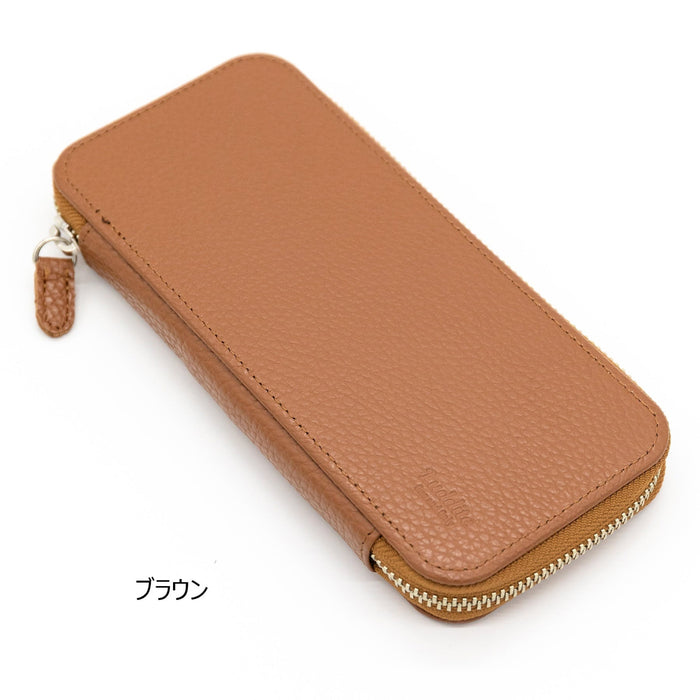 Leather Round Zip Pen Case Essential ADRIA