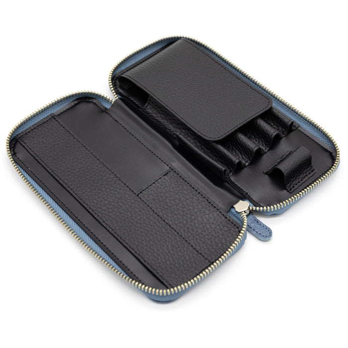 Leather Round Zip Pen Case Essential ADRIA