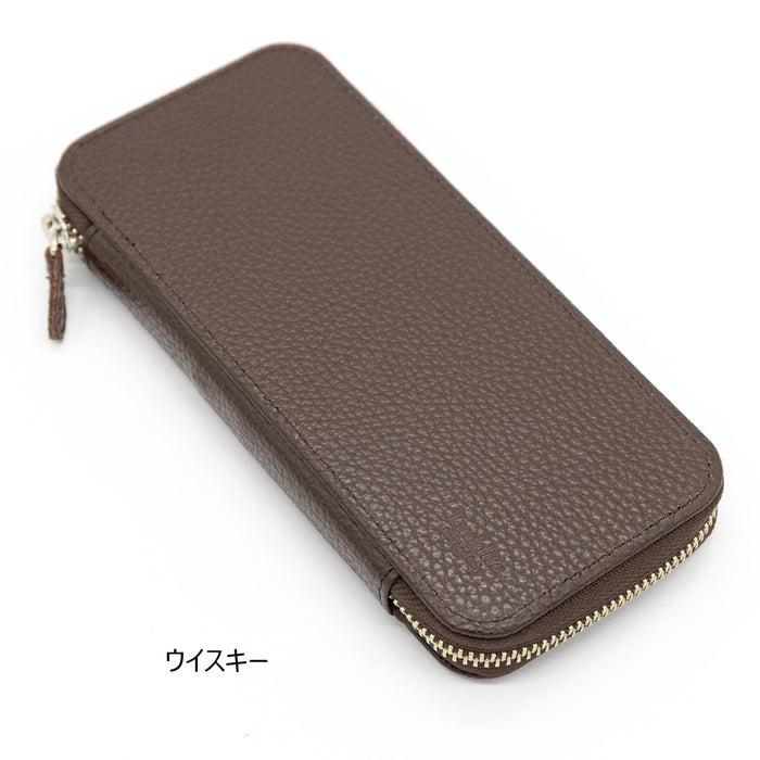 Leather Round Zip Pen Case Essential ADRIA