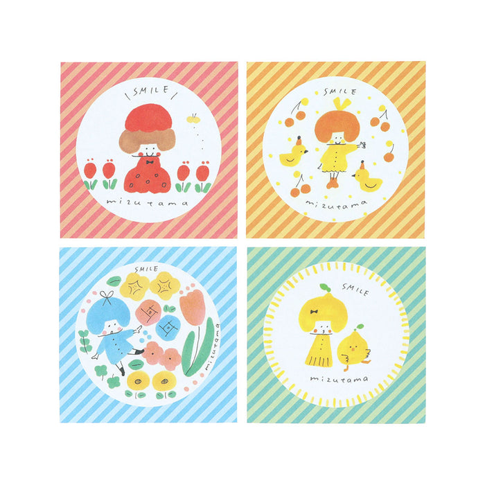 mizutama×サンスター文具 第4弾 窓付スクエアメモ レッド