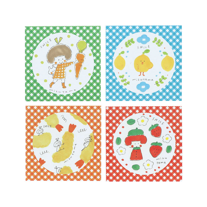 mizutama×サンスター文具 第4弾 窓付スクエアメモ グリーン