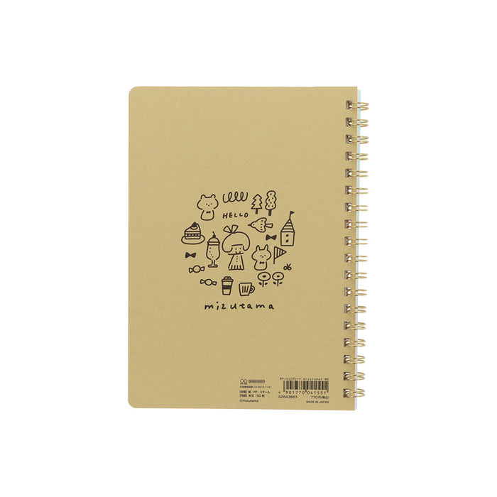 mizutama×サンスター文具 第4弾 ポケットリングノート ミントグリーン