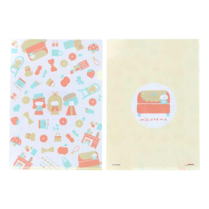 mizutama×サンスター文具 第4弾 クリアファイル3枚セット ピンク＋イエロー