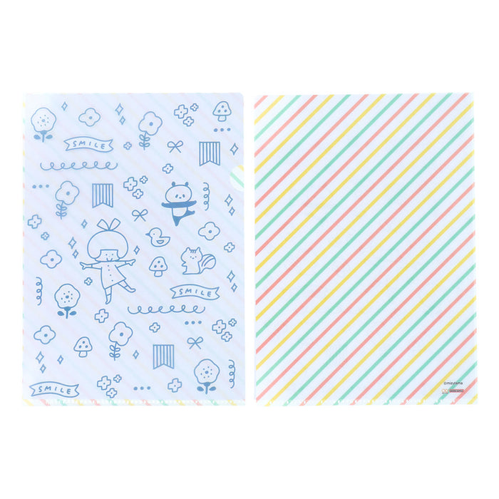 mizutama×サンスター文具 第4弾 クリアファイル3枚セット ライトブルー＋ミントグリーン