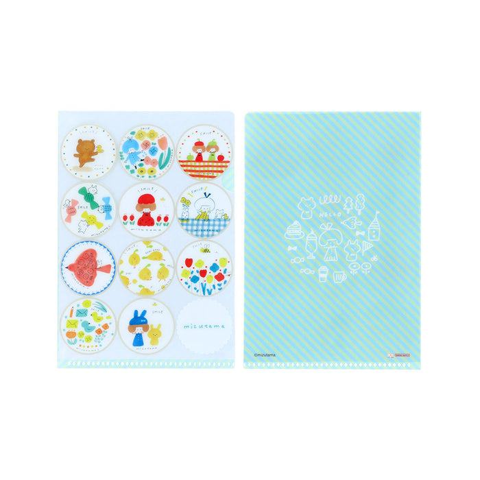 mizutama×サンスター文具 第4弾 クリアファイル3枚セット ライトブルー＋ミントグリーン