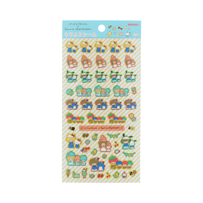 mizutama×サンリオキャラクターズ 第2弾 キラふちシール ライトブルー - 八文字屋OnlineStore