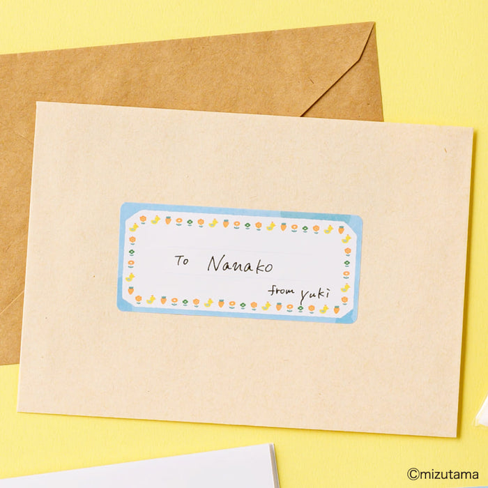 mizutama ちょい書きシール 長方形 フレーム - 八文字屋OnlineStore