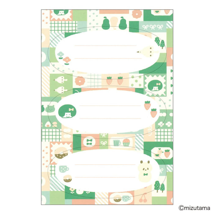mizutama ちょい書きシール だ円 パッチワーク - 八文字屋OnlineStore