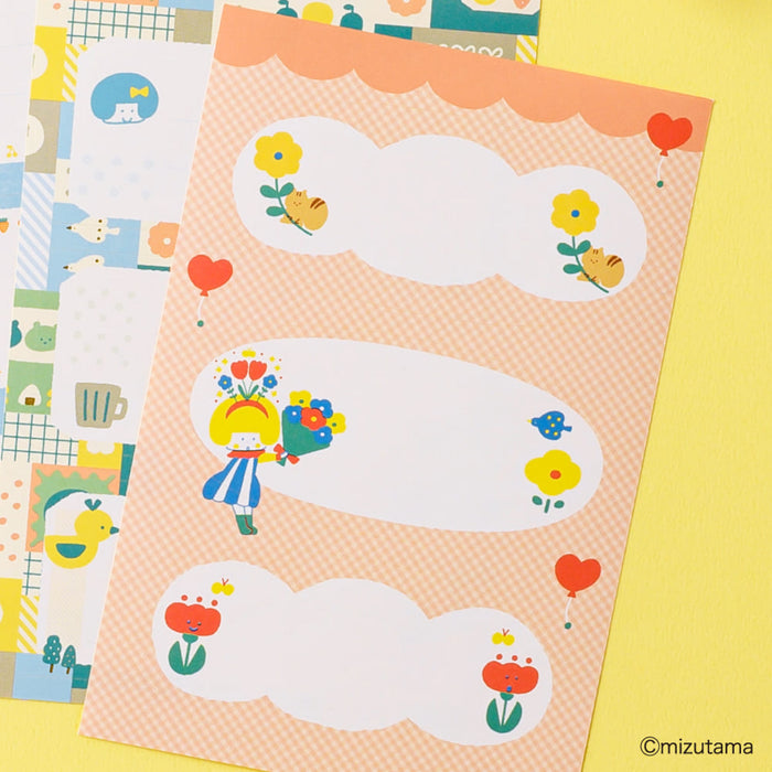 mizutama ちょい書きシール だ円 ブーケ - 八文字屋OnlineStore