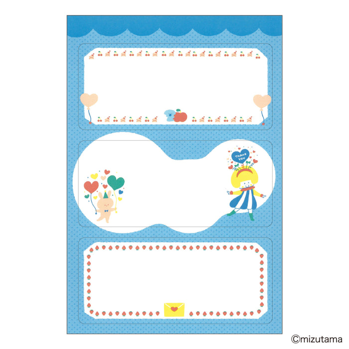 mizutama ちょい書きシール 長方形 サンキュー 東北限定 - 八文字屋OnlineStore