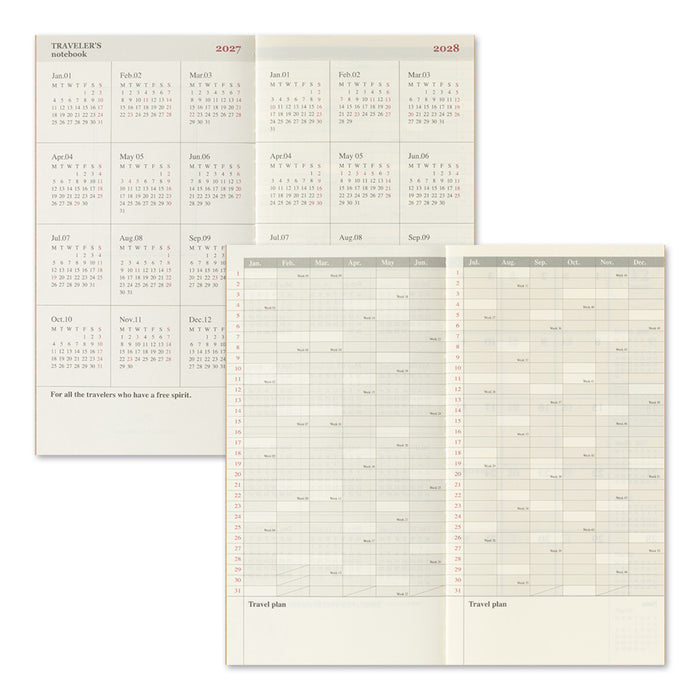TRAVELER’S notebook 2027 Monthly (Regular Size)