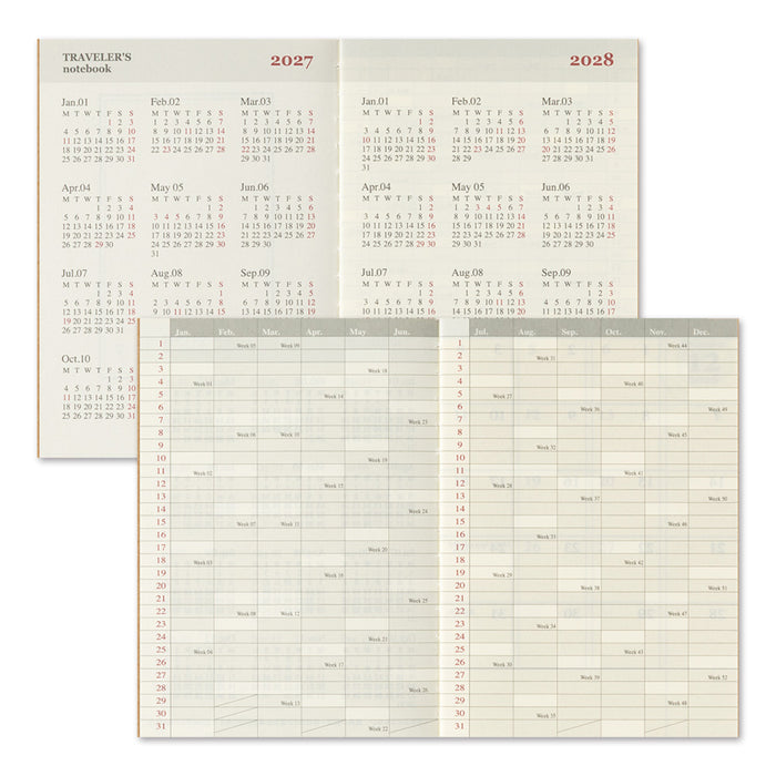 TRAVELER’S notebook 2027 Monthly (Passport Size)