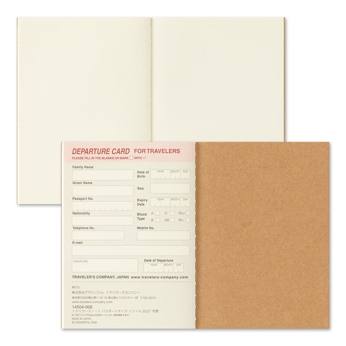 TRAVELER’S notebook 2027 Monthly (Passport Size)