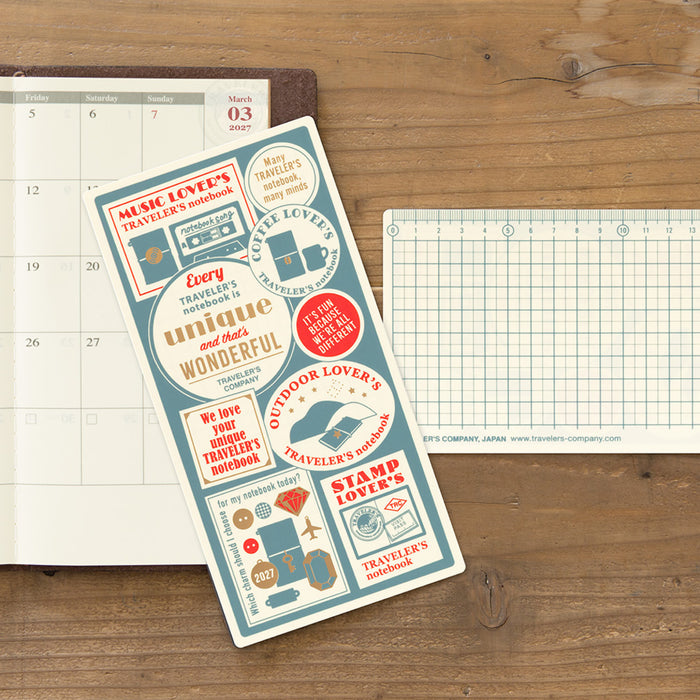 TRAVELER’S notebook Plastic Sheet 2027 (Regular Size)