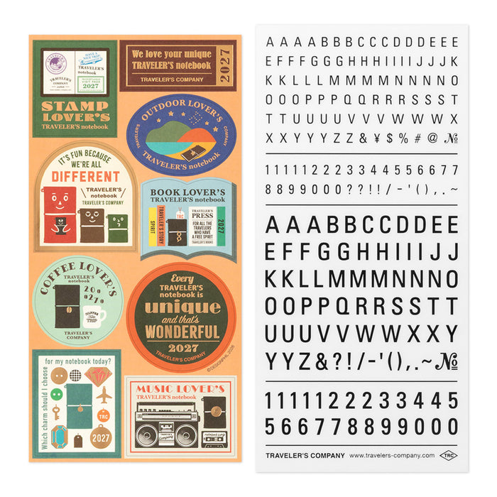 TRAVELER’S notebook Customized Sticker Set for Diary 2027