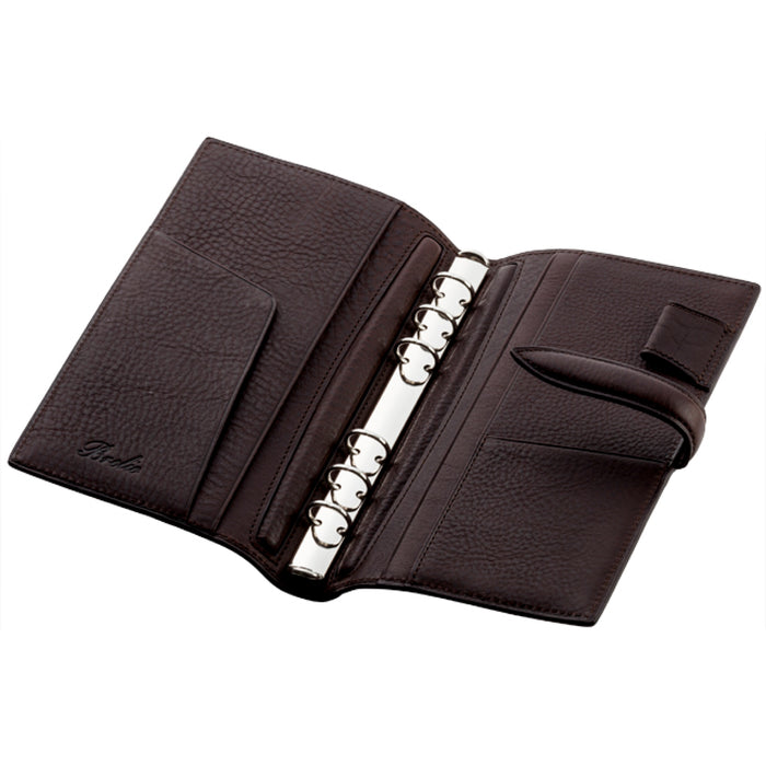 ミネルバボックス バイブルサイズ システム手帳 6穴16mm チョコ - 八文字屋OnlineStore