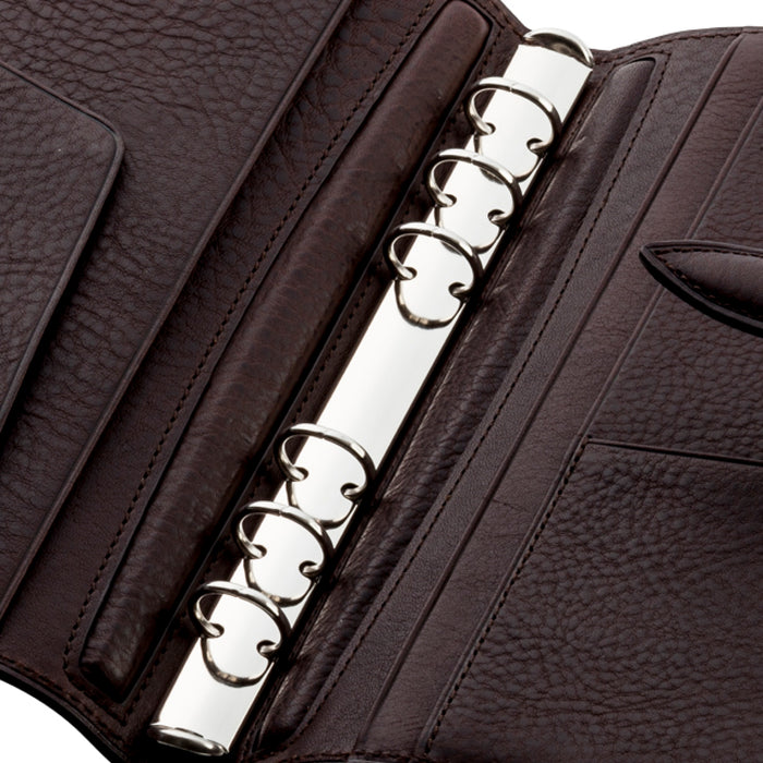 ミネルバボックス バイブルサイズ システム手帳 6穴16mm チョコ - 八文字屋OnlineStore