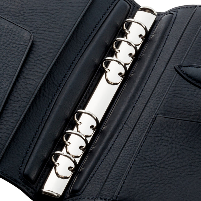 ミネルバボックス バイブルサイズ システム手帳 6穴16mm ネイビー - 八文字屋OnlineStore