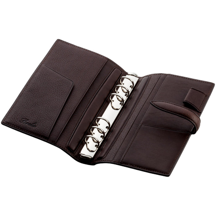 ミネルバボックス バイブルサイズ システム手帳 6穴20mm チョコ - 八文字屋OnlineStore