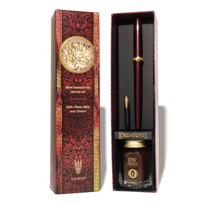The Bijou Fountain Pen & 28ml Ink Set The Lord of the Rings Sauron - 八文字屋OnlineStore