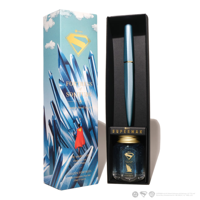 The Marquise Fountain Pen & 28ml Ink Set Superman Fortress of Solitude - 八文字屋OnlineStore