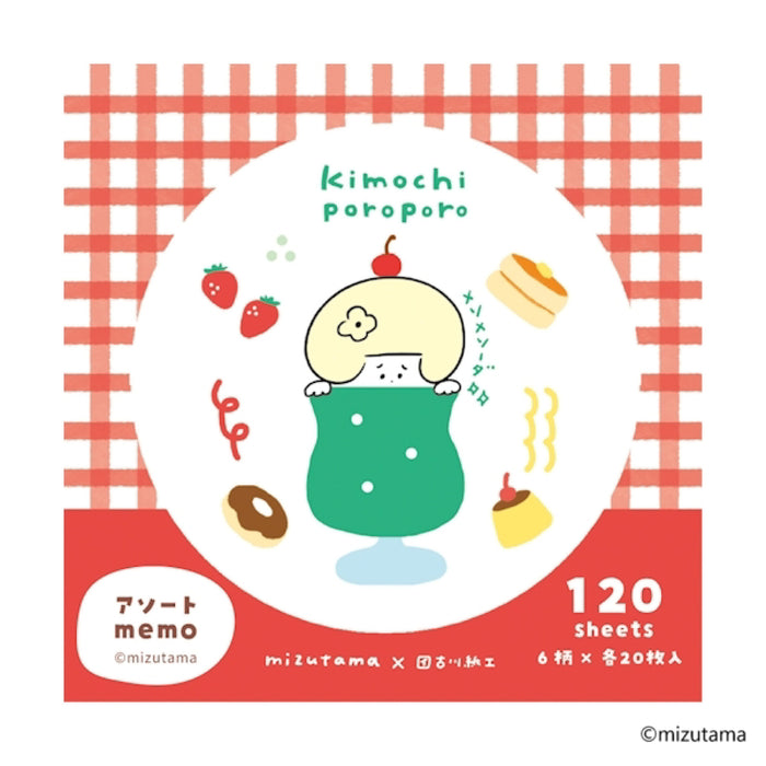 mizutama kimochi poroporo 6柄アソートメモ - 八文字屋OnlineStore