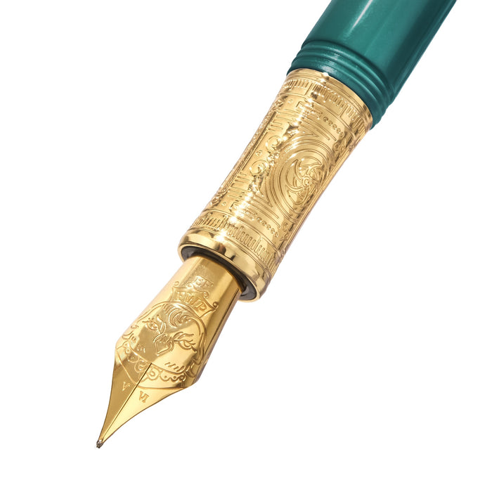 The Masque Fountain Pen and 3x10ml Ink Set - Teal
