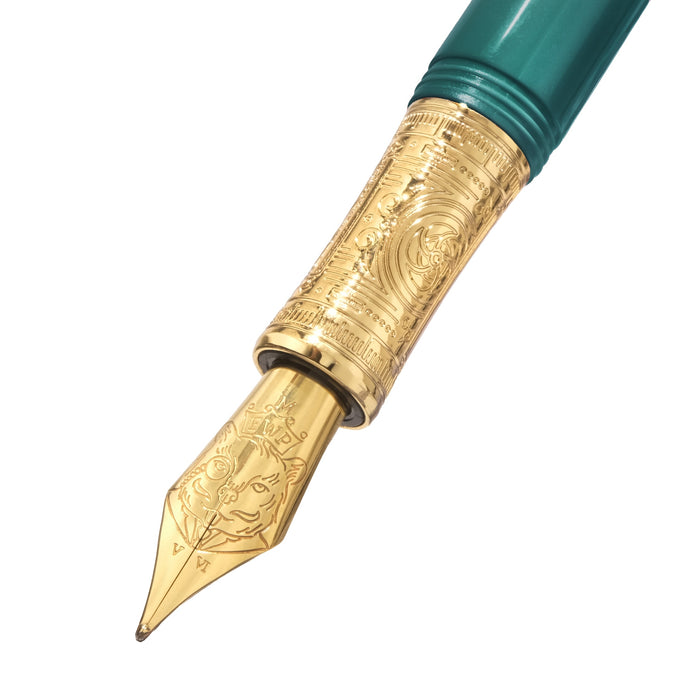 The Masque Fountain Pen and 3x10ml Ink Set - Teal