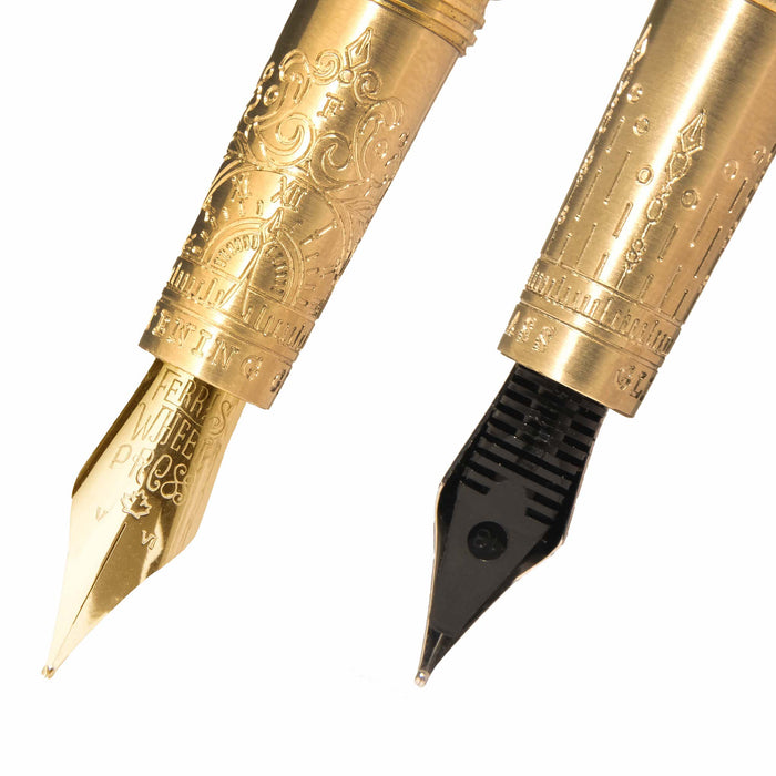 Limited Edition 2023 Glistening Glass Gold Brush Fountain Pen - 八文字屋OnlineStore