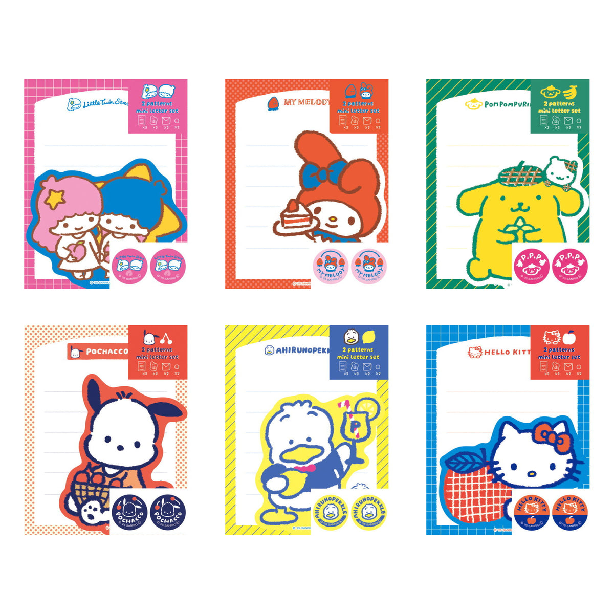 サンリオキャラクターズ フルーツマーケット ダイカットミニレターセット