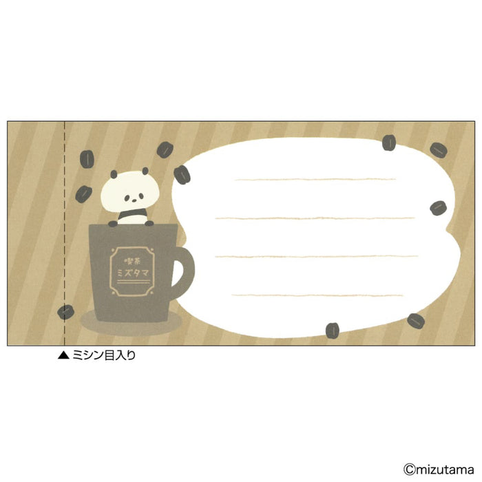 mizutama 一筆箋になるふせん コーヒーパンダ - 八文字屋OnlineStore