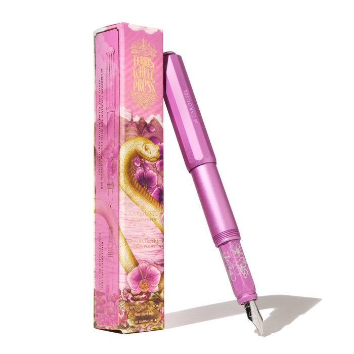 2025 Curious Collaborations Aluminum Carousel Fountain Pen Serpentine Blooms