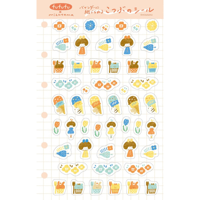 mizutama fufufu手帳 こつぶシール おはないっぱい - 八文字屋OnlineStore