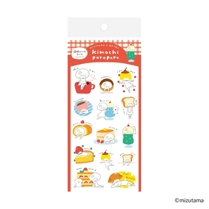 mizutama kimochi poroporo 透明シールシート 大 - 八文字屋OnlineStore