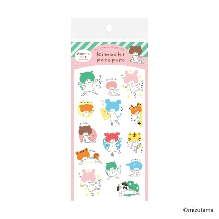 mizutama kimochi poroporo 透明シールシート 大 - 八文字屋OnlineStore