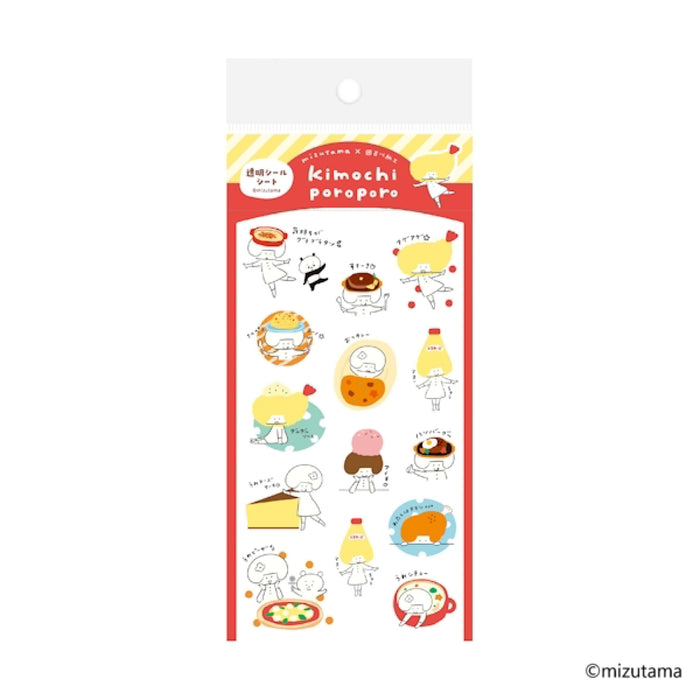 mizutama kimochi poroporo 透明シールシート 大 - 八文字屋OnlineStore