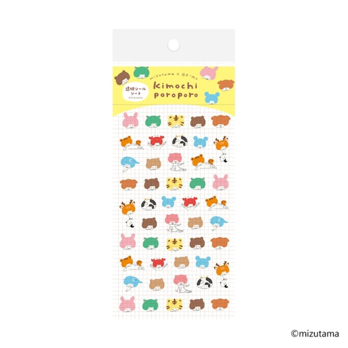 mizutama kimochi poroporo 透明シールシート 小 - 八文字屋OnlineStore