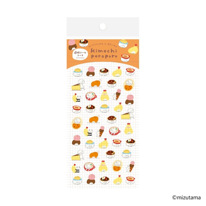 mizutama kimochi poroporo 透明シールシート 小 - 八文字屋OnlineStore