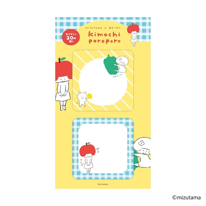 mizutama kimochi poroporo 付箋（2PK） - 八文字屋OnlineStore