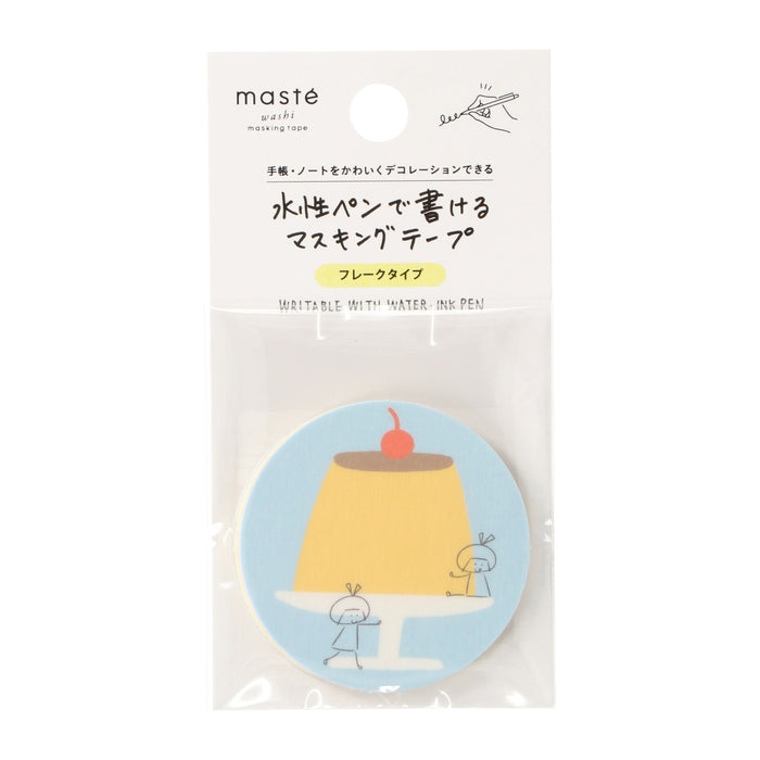 mizutama 水性ペンで書けるマスキングテープ フレークタイプ まる・りんちゃん
