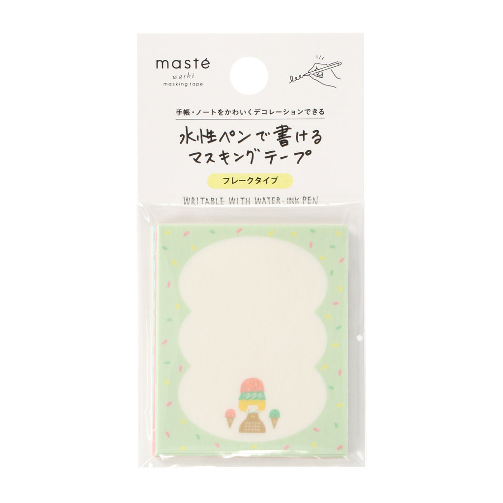 mizutama 水性ペンで書けるマスキングテープ フレークタイプ アイス