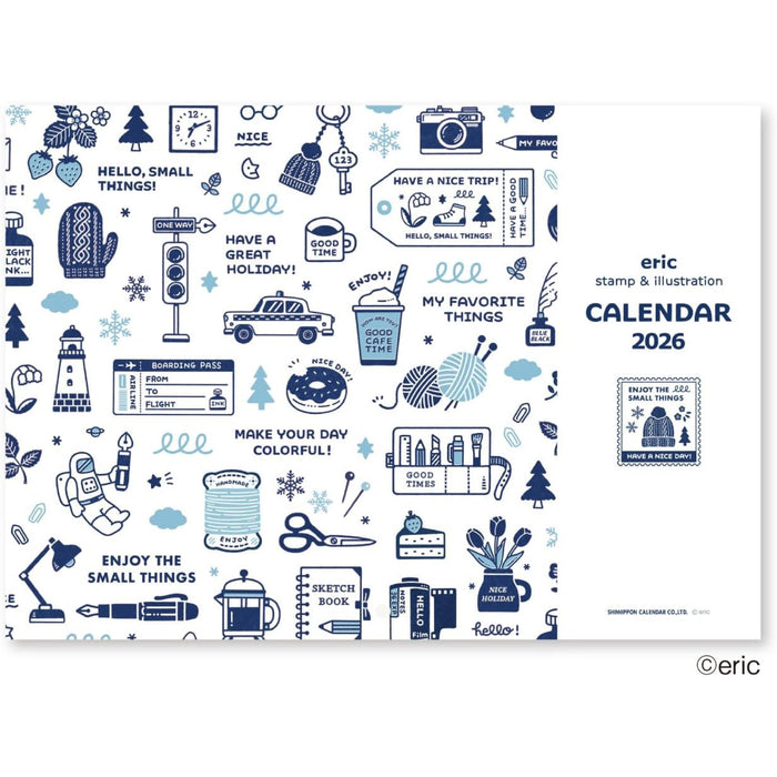 2026 カレンダー eric 壁掛け - 八文字屋OnlineStore