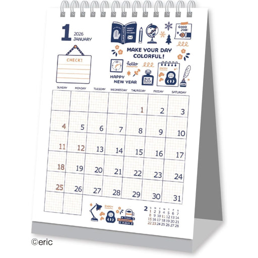 2026 カレンダー eric 卓上 - 八文字屋OnlineStore